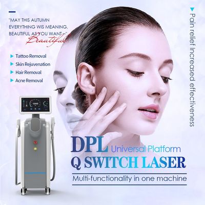 2인1 피부 뷰티 머신 다기능 DPL 시스템과 Nd Yag 레이저 손대