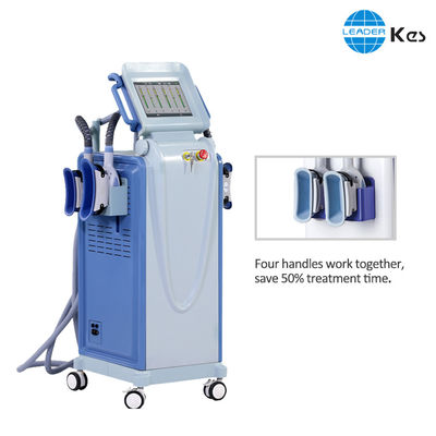 4개의 손잡이를 가진 셀룰라이트 감소 Cryolipolysis 기계 뚱뚱한 어는 기계