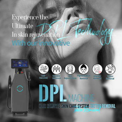 2 in 1 DPL 사진 얼굴 기계 피부 재생 ND YAG 레이저 문신 제거